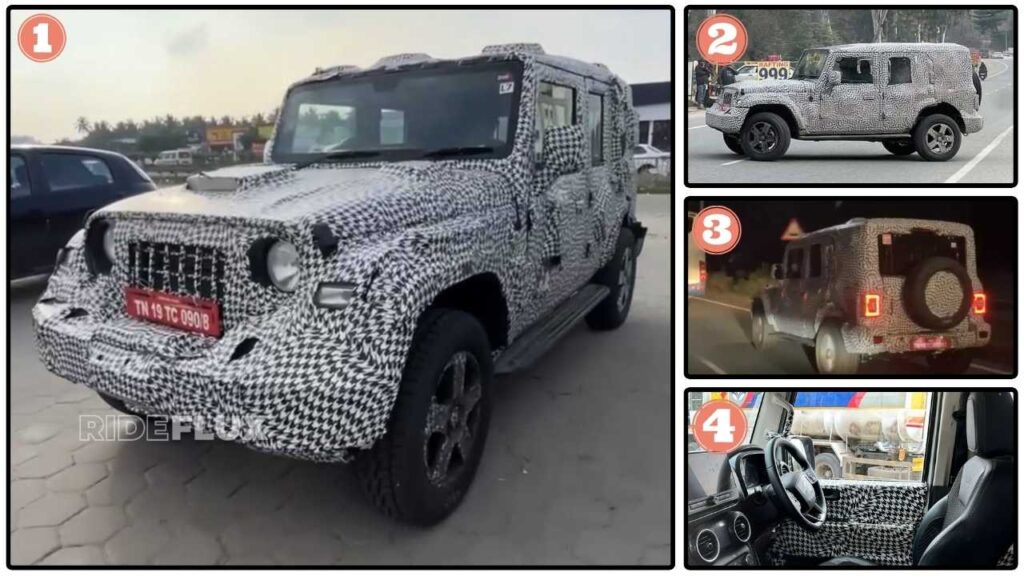 Mahindra Five Door Thar Spy Photos